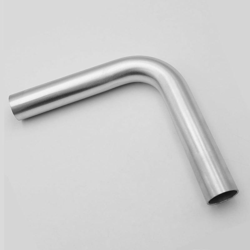 AC PERFORMANCE 1.5" (38mm) OD 90 Degree Aluminum Elbow Intercooler Pipe Air Intake Tube, 1.2D Radius, Brushed Finish - Image 1